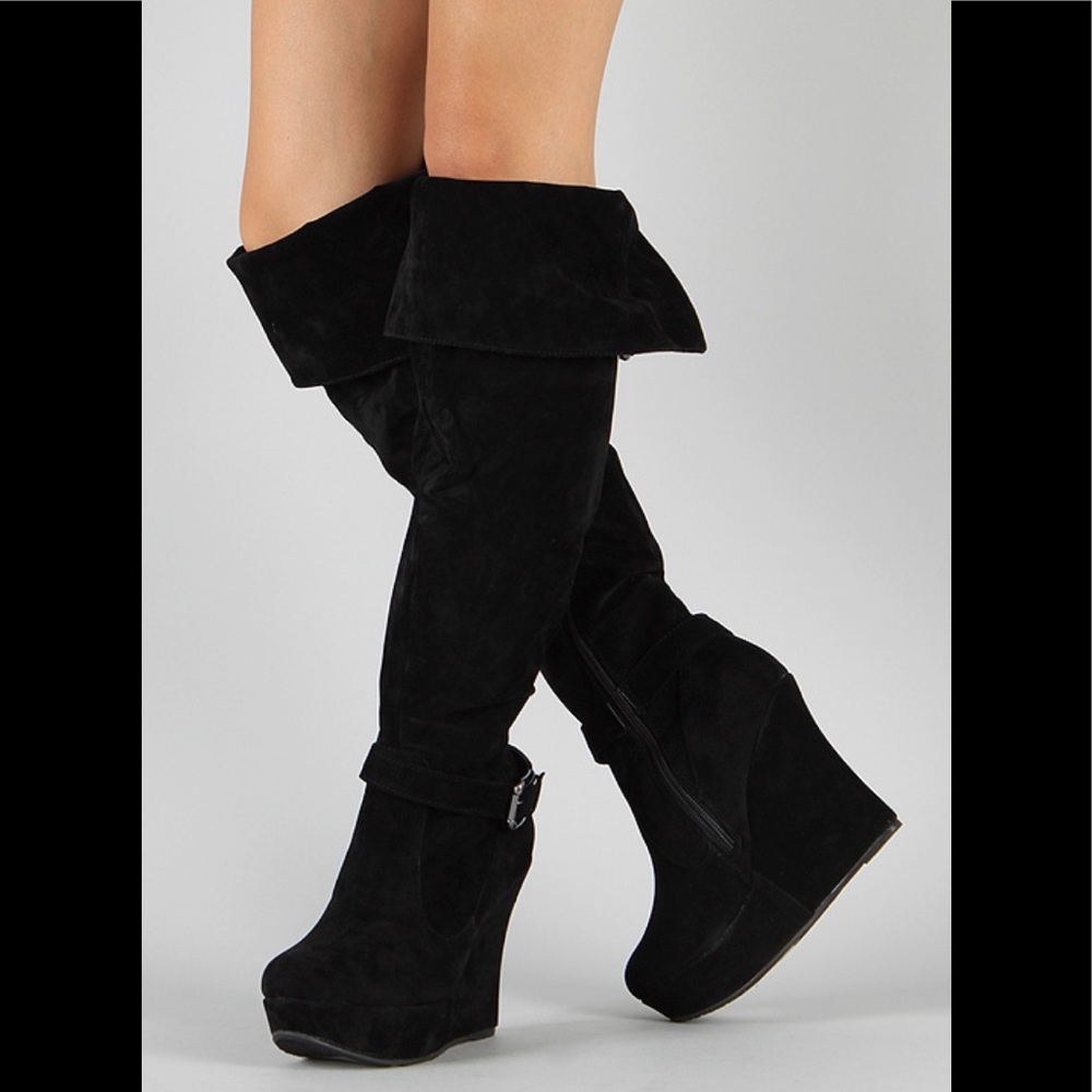 Bamboo black boots